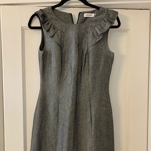 Calvin Klein ruffle neck  suit dress.